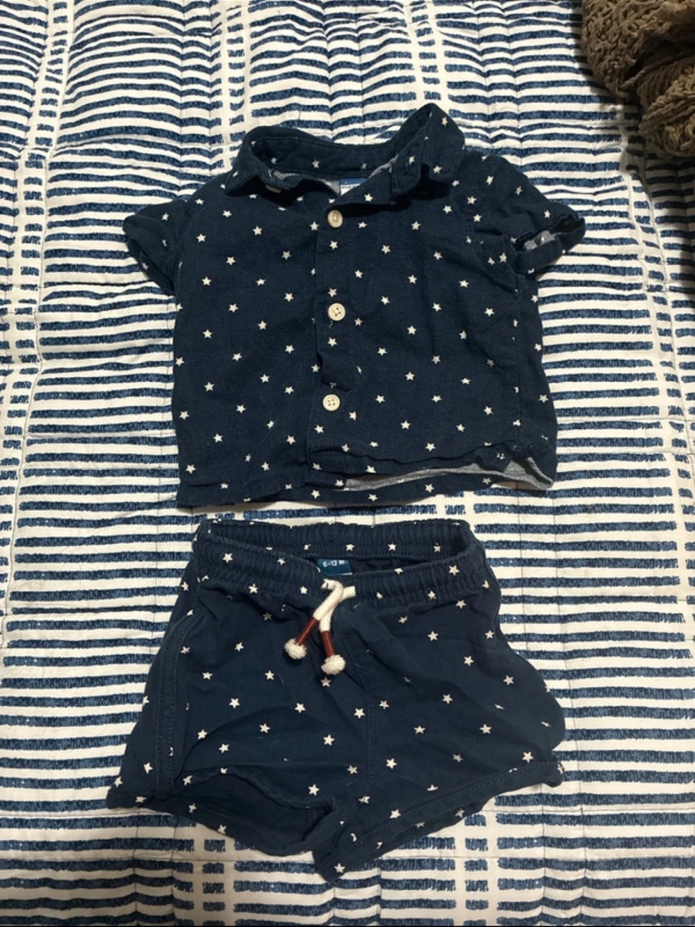 Old Navy Navy & White Star-Print Kids Set